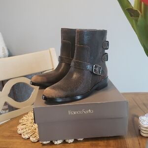Franco Sarto Brown Ankle Boots